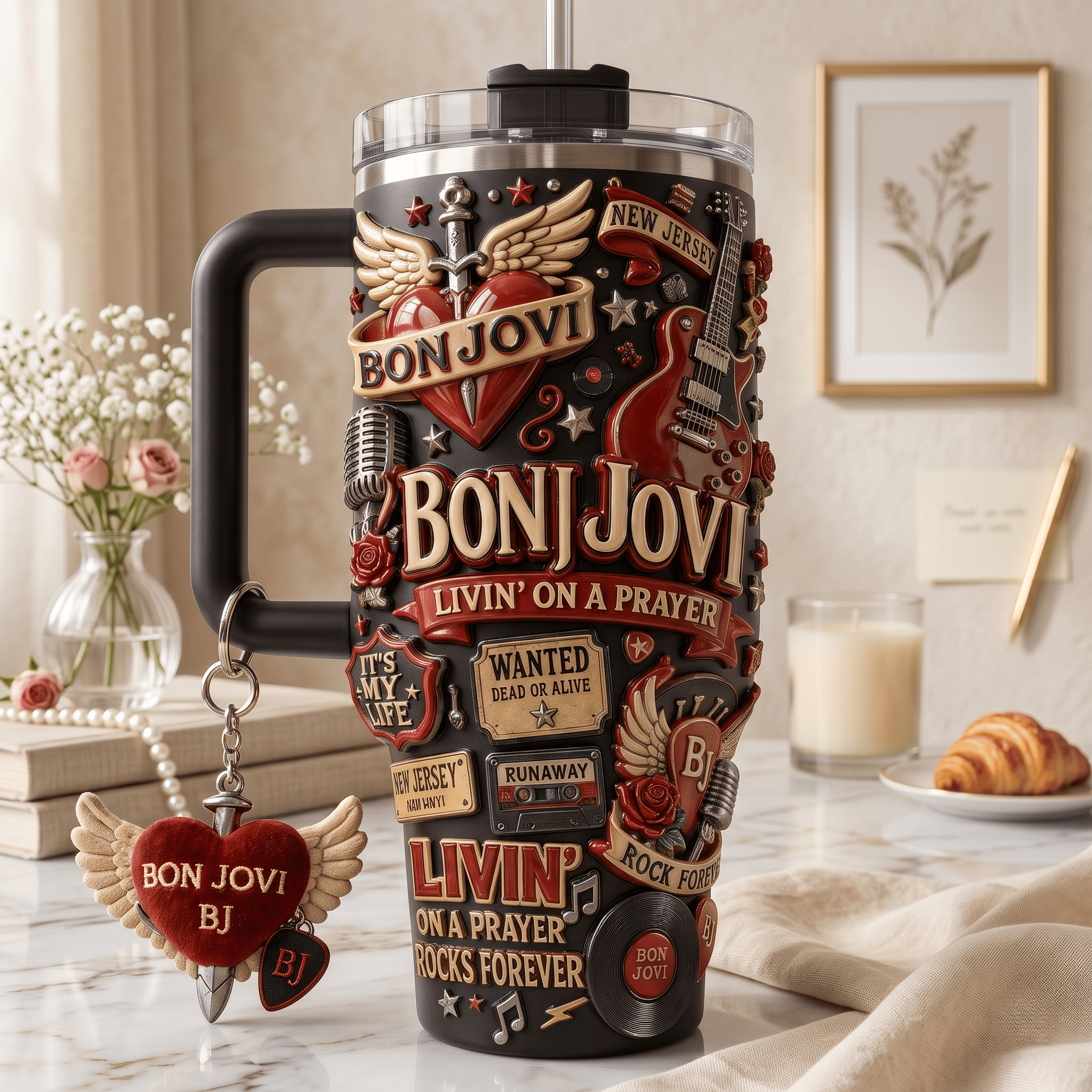 BJV 40oz Tumbler With Handle HTTT