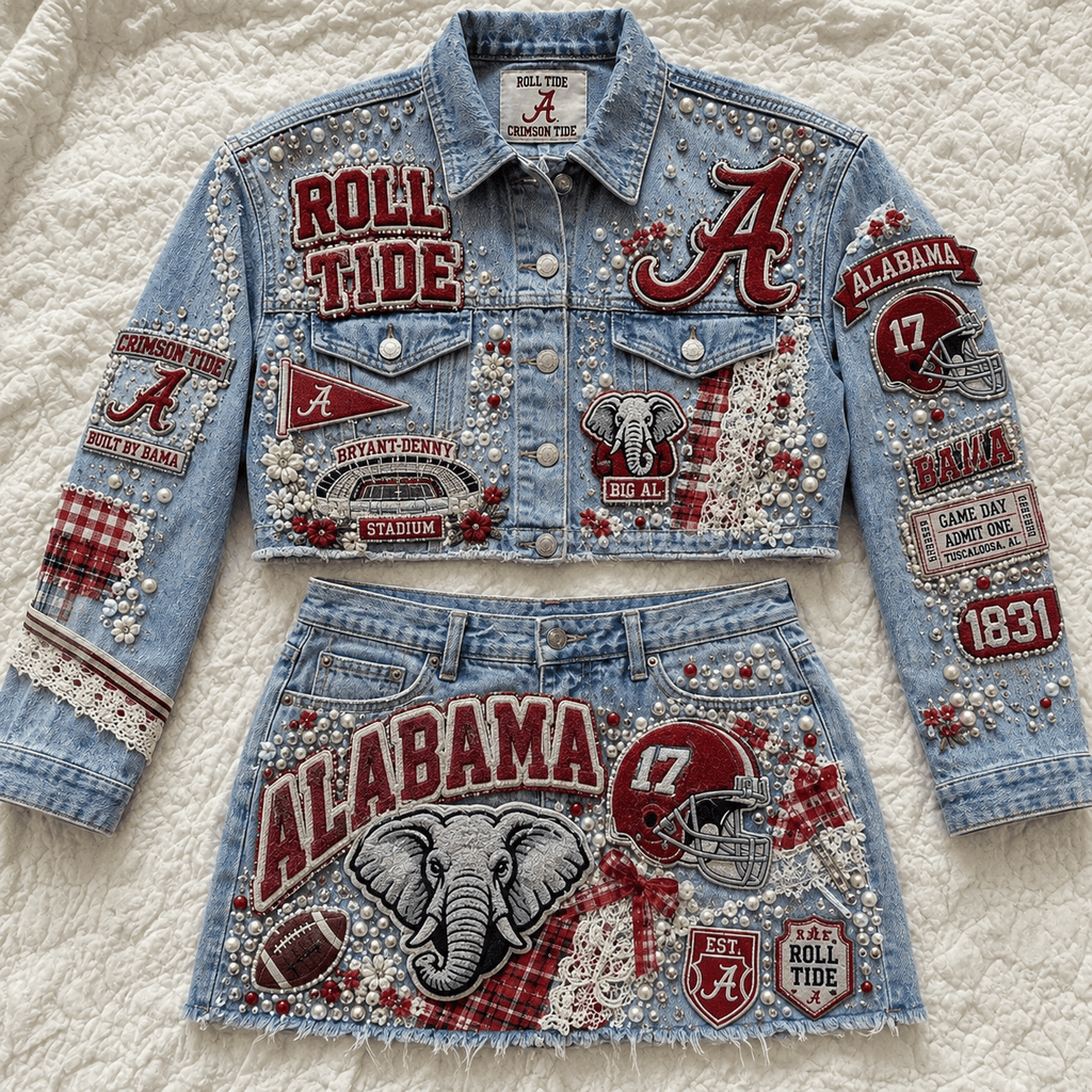 ACT Embellished Denim Set NTKO
