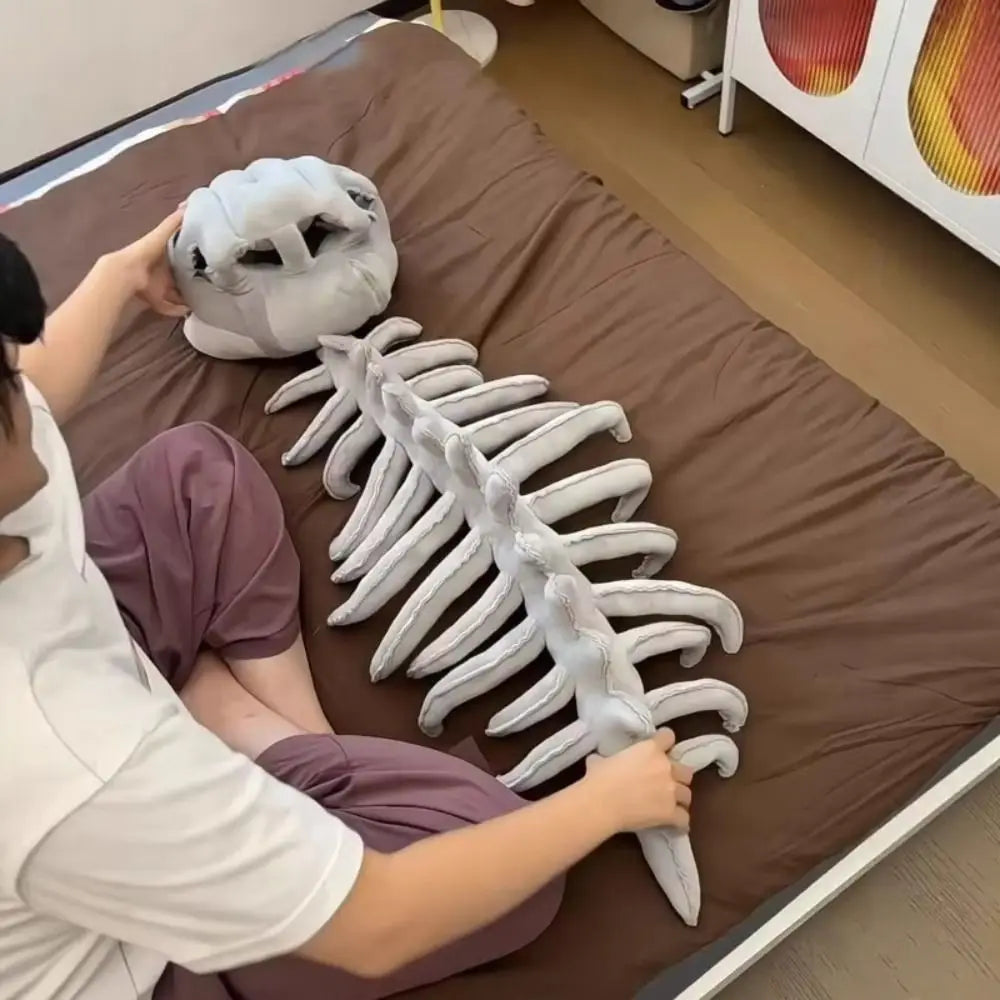3D Dinosaur Skeleton Plush Toys Funny Novelty Dinosaur Skeleton Cos Props Soft Unique Dinosaur Skeleton Costume Set
