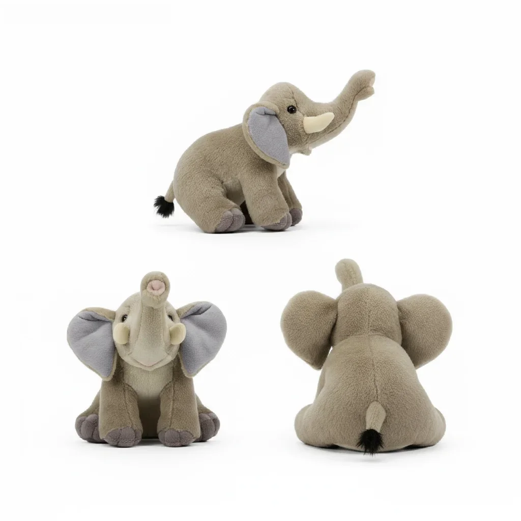 Realistic Plush Elephant Toy for Kids Gift Soft and Safe Stuffed Animal